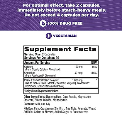Natrol Carb Intercept with Phase 2 Carb Controller Capsules, White Kidney Bean Extract NatrolBuy Supplements Australia