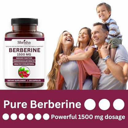 SHRISHA HERBAL Indian Berberine 1500mg - Berberine HCl 500mg Per Capsule - Support SHRISHA HERBALBuy Supplements Australia