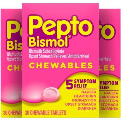 Pepto Bismol Chewable Tablets for Nausea, Heartburn, Indigestion, Upset Pepto BismolBuy Supplements Australia
