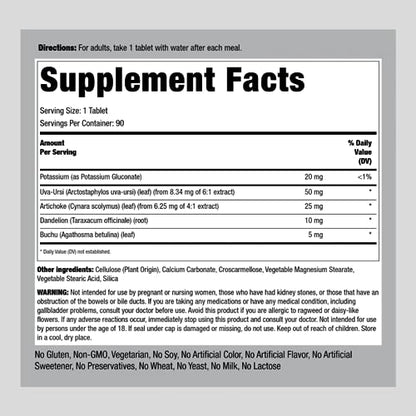 Water Pill | 90 Tablets | Super Strength | with Potassium | Non-GMO, Gluten Free Supplement Piping RockBuy Supplements Australia