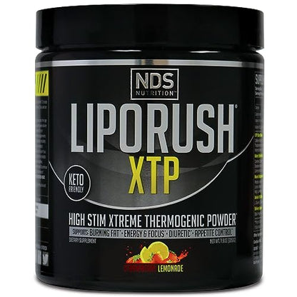 LIPORUSH NDS Nutrition XTP Thermogenic Fat Burner with L-Carnitine - Energy, Focus