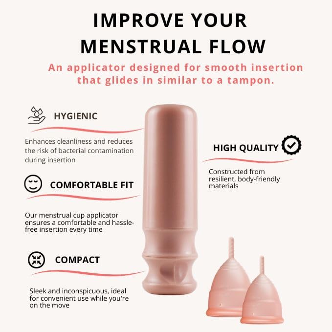 Flow Fairy Reusable Menstrual Cup with Applicator for Easy Insertion- 100% Medical Grade Silicone Period Cup Flow FairyBuy Supplements Australia