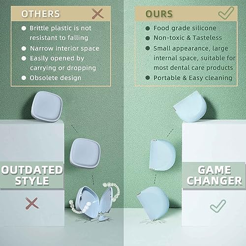 Silicone Retainer Case Soft Upgraded Cute Aligner Case Slim Partial Denture Case Container UZKEWBuy Supplements Australia