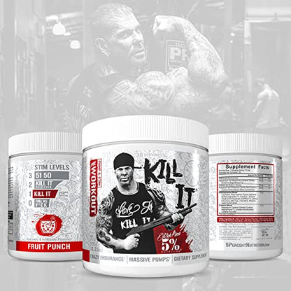 5% Nutrition Rich Piana Kill It Pre Workout Powder w/Creatine, Jitter-Free Caffeine 5% NutritionBuy Supplements Australia