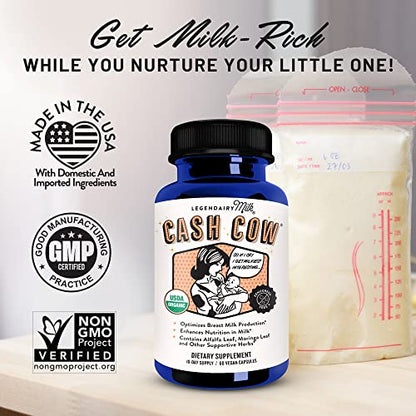Legendairy Milk Cash Cow Lactation Supplement, Moringa, Alfalfa, and Goat's Rue Legendairy MilkBuy Supplements Australia