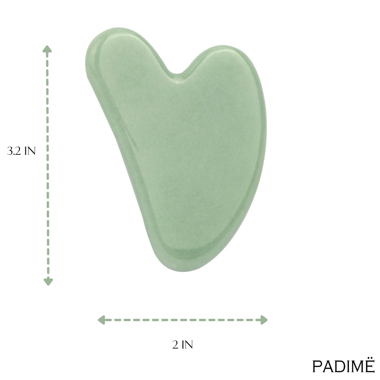 Padime 2 pcs | Premium Set | Real Jade Gua Sha Tool for Facial Skin Care + Glass Bottle for Your Oil PadimëBuy Supplements Australia