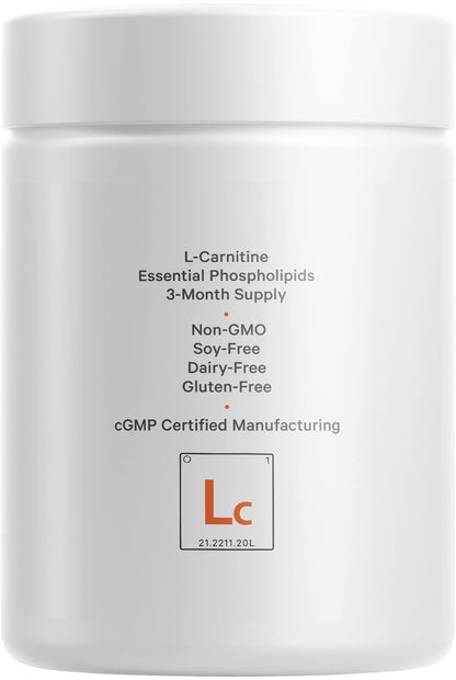 Codeage Liposomal L-Carnitine+ Supplement - 500 mg L-Carnitine L-Tartrate per Serving - Free-Form Amino Acid - Carnitine - Liposomal Delivery - Vegan, Non-GMO, Gluten-Free - 90 Capsules CodeageBuy Supplements Australia