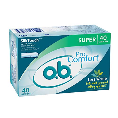 o.b. Pro-Comfort Non-Applicator Tampons, Super Absorbancy, 40 Count (Pack of 1) o.b.Buy Supplements Australia