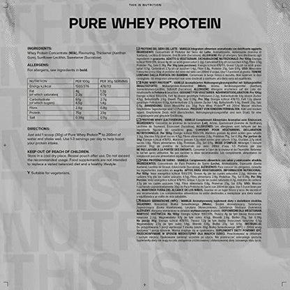 Bulk Pure Whey Protein Powder Shake, Vanilla, 500 g, Packaging May Vary BulkBuy Supplements Australia