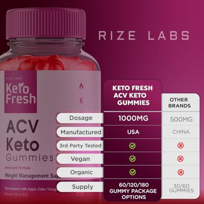 (3 Pack) Keto Fresh ACV Gummies, Keto Fresh ACV Gummies for Advanced Weight Loss rize labsBuy Supplements Australia