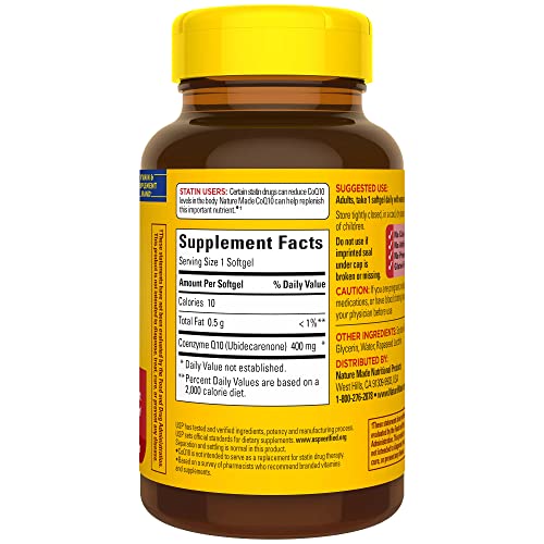 Nature Made CoQ10 400mg, Dietary Supplement for Heart Health Support, 40 Softgels Nature MadeBuy Supplements Australia