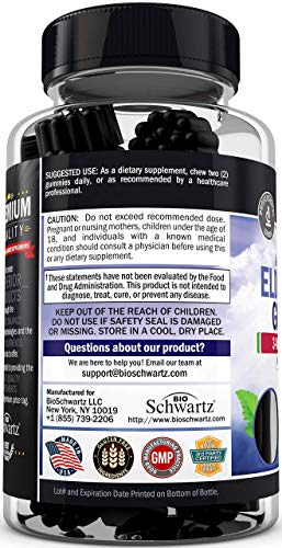 Elderberry Gummies with Zinc and Vitamin C for Adults & Kids - Natural Immune Support BioSchwartzBuy Supplements Australia