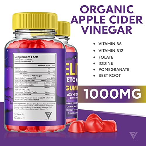 (2 Pack) Elite Keto ACV Gummies AVC, Elite Keto Plus ACV Advanced Weight Loss Gummies FyvusBuy Supplements Australia