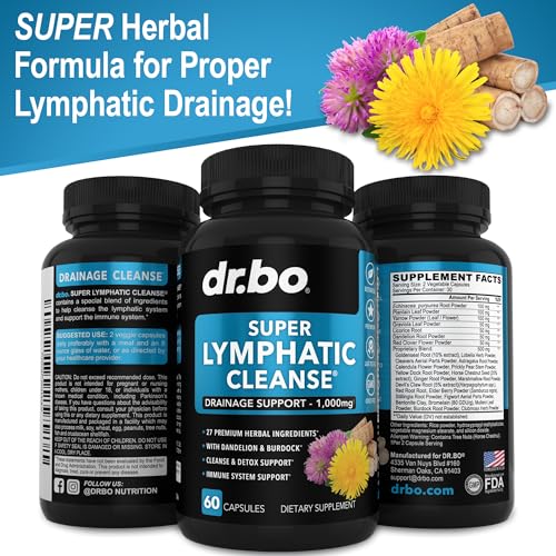 Lymphatic Support Herbal Supplement with Echinacea & Ginger - For Lymph Drainage & Detox DR. BOBuy Supplements Australia