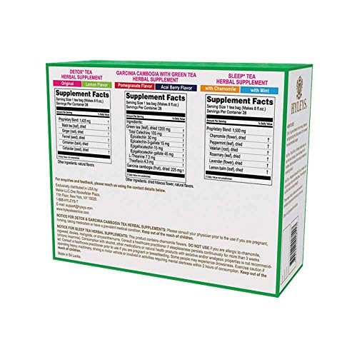 Hyleys Detox Tea for Cleanse and Weight Loss - 28 Day Kit - 84 Tea Bags (9 Pack) HYLEYSBuy Supplements Australia