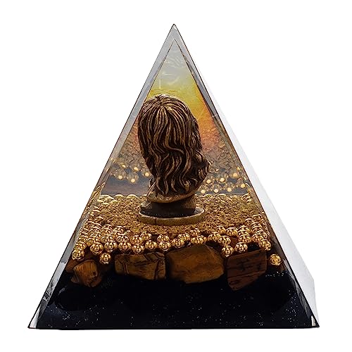 FENGSHUI-CAISHEN Mini Jesus Figurine in Healing Crystal Orgone Pyramid - Obsidian Tiger's Eye FENGSHUI-CAISHENBuy Supplements Australia