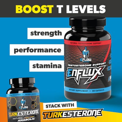 eFlow Nutrition Enflux Natural T Support with KSM-66 Ashwagandha - Supplement eFlow NutritionBuy Supplements Australia