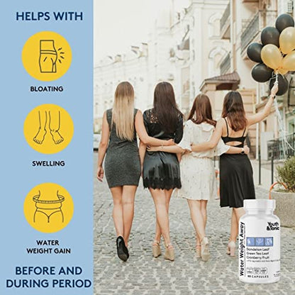 Youth & Tonic Natural Water Pills (90 Count) for Swelling Belly Bloating