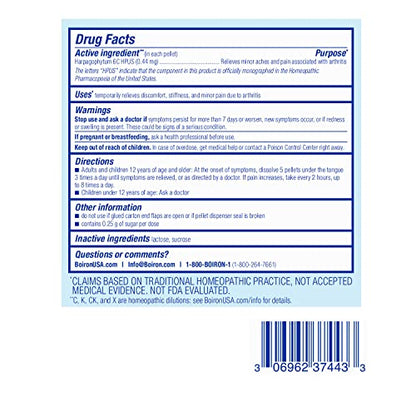 Boiron Harpagophytum 6C Homeopathic Medicine for Arthritis Pain Relief, Pain, Stiffness, Discomfort BoironBuy Supplements Australia