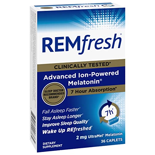 REMfresh 2mg Advanced Melatonin Sleep Aid Supplement (36 Caplets) REMfreshBuy Supplements Australia