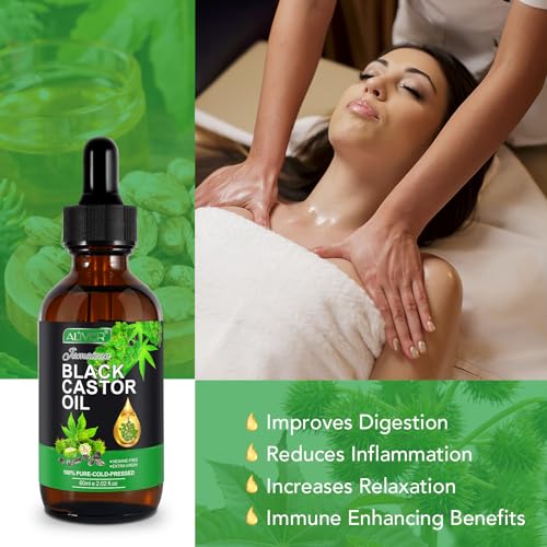 ALIVER Jamaican Black Castor Oil (2 Pack), Jamaican Castor Oil Organic Cold Pressed Unrefined ALIVERBuy Supplements Australia