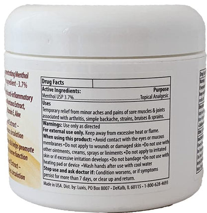 Luxis Arnica Pain Relief Cream - Soothing Arnica Combined with Powerful Menthol - Topical analgesic - 3 oz LuxisBuy Supplements Australia
