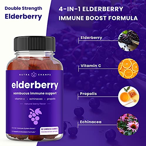 NutraChamps Elderberry Gummies with Vitamin C, Propolis & Echinacea NutraChampsBuy Supplements Australia