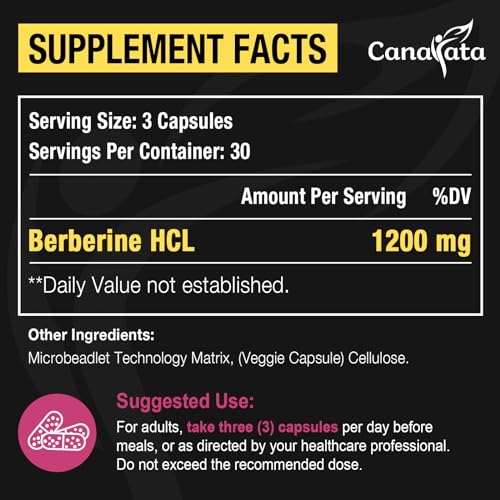 Berberine Supplement 1200mg Berberine HCL - High Bioavailability Microbeadlet Complex CanarataBuy Supplements Australia