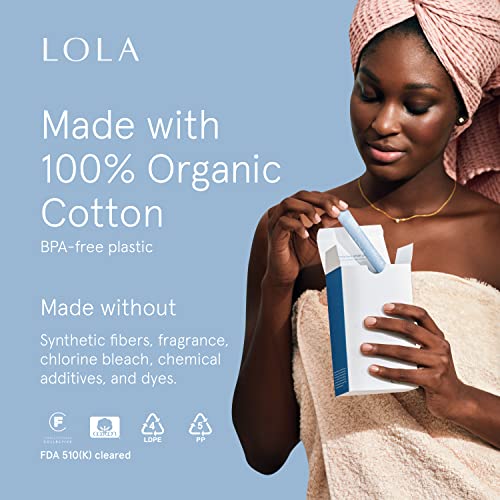 LOLA Organic Cotton Tampons, 60 Count - Tampons Regular, Period Feminine Hygiene Products LOLABuy Supplements Australia