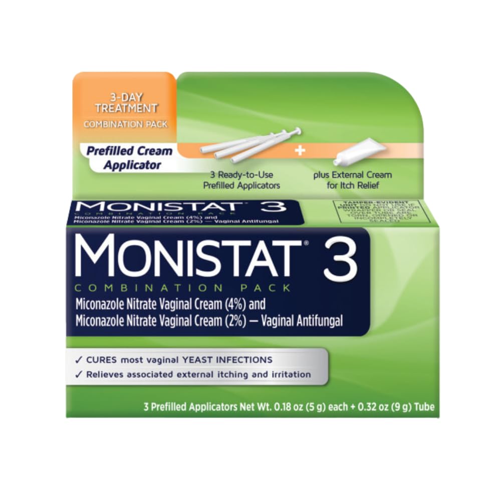 Monistat 3 Vaginal Cream, 3-Day Treatment Combination Pack, 3 Ovule Inserts and External Cream MonistatBuy Supplements Australia