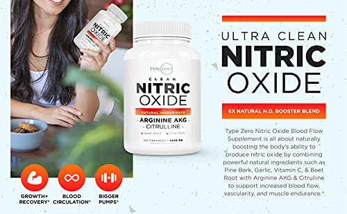 Type Zero Nitric Oxide 6X Booster, 150 Veggie Capsules - Natural Supplement - Beetroot Type ZeroBuy Supplements Australia