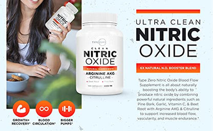 Type Zero Nitric Oxide 6X Booster, 150 Veggie Capsules - Natural Supplement - Beetroot Type ZeroBuy Supplements Australia