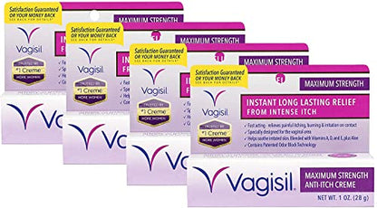 Vagisil Medicated Anti-Itch Creme Maximum Strength - 1oz, Pack of 5 VagisilBuy Supplements Australia
