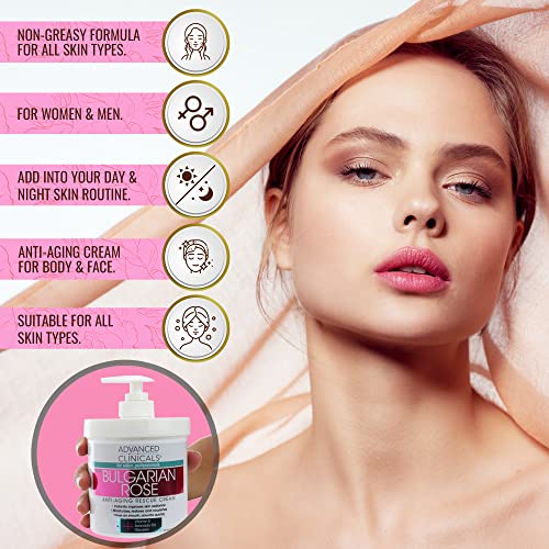 Advanced Clinicals Bulgarian Rose Anti Aging Vitamin E Moisturizer Body Lotion & Face Advanced ClinicalsBuy Supplements Australia
