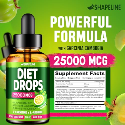 (Pack of 2) Weight Loss Drops - Made in USA - Appetite Suppressant for Women & Men SHAPELINEBuy Supplements Australia