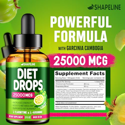 (Pack of 2) Weight Loss Drops - Made in USA - Appetite Suppressant for Women & Men SHAPELINEBuy Supplements Australia
