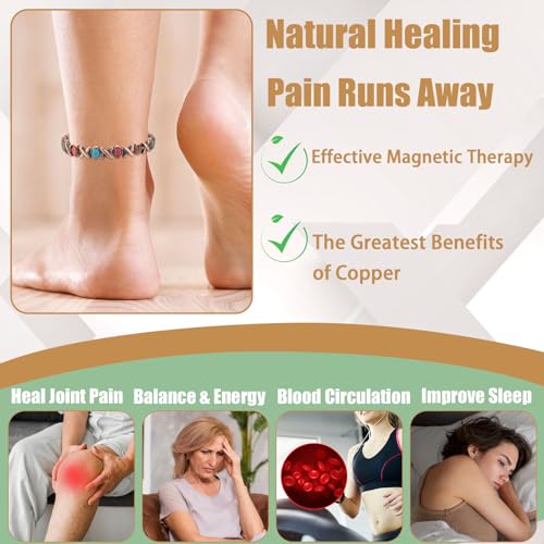 MagVIVACE Copper Anklet for Women for Arthritis and Joint, Magnetic Therapy Ankle Bracelet, Jewelry Gift MagVIVACEBuy Supplements Australia
