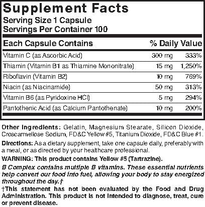 Nature's Blend Super B with C 100 Capsules Nature's BlendBuy Supplements Australia