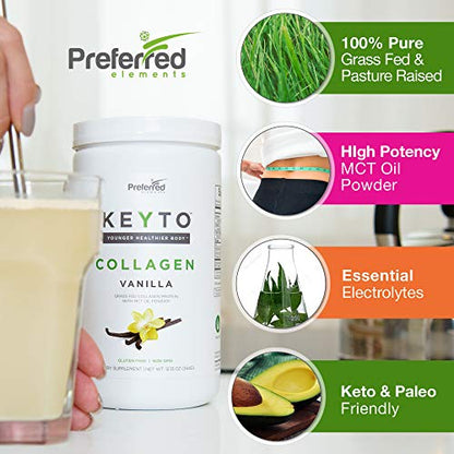 Keto Collagen Protein Powder with MCT Oil – Keto and Paleo Friendly Grass Fed Preferred ElementsBuy Supplements Australia