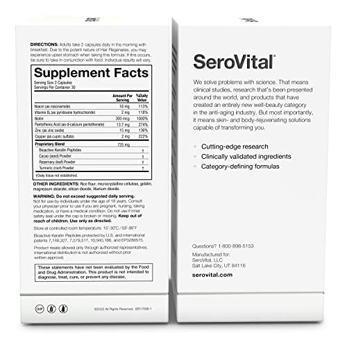 SeroVital Hair Regeneres - Formulated For Women Seeking Enhanced Hair Growth SerovitalBuy Supplements Australia