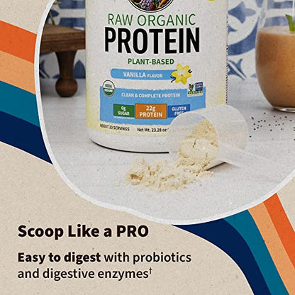 Garden of Life Organic Vegan Vanilla Protein Powder 22g Complete Plant Based Raw Protein Garden of LifeBuy Supplements Australia