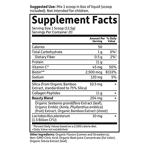 Garden of Life Grass Fed Collagen Beauty - Strawberry Lemonade, 20 Servings - Collagen Garden of LifeBuy Supplements Australia