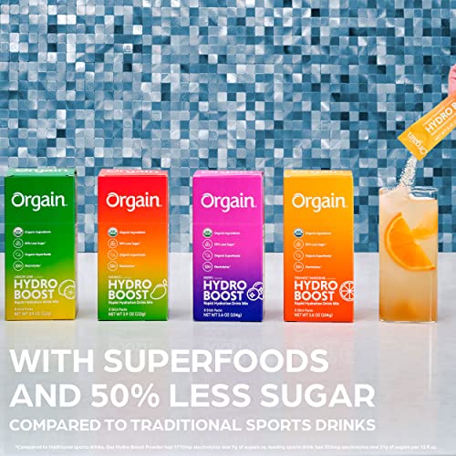 Orgain Organic Hydration Packets, Electrolytes Powder - Berry Hydro Boost