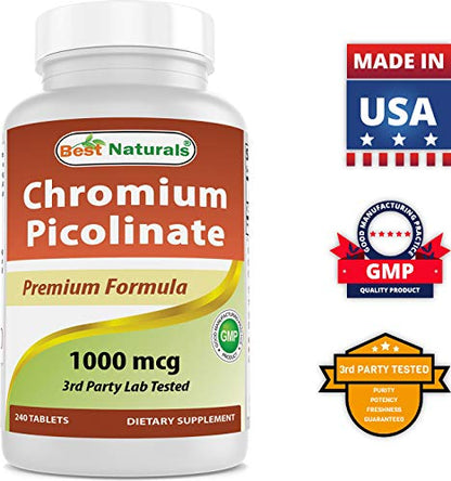 Best Naturals Chromium Picolinate 1000mcg 240 Tablets Best NaturalsBuy Supplements Australia
