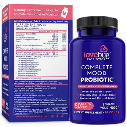Lovebug Complete Mood Probiotic | 10 Clinically Studied Probiotic Strains & Patented lovebug PROBIOTICSBuy Supplements Australia