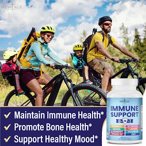 NEW AGE 8 in 1 Immune Support Booster Supplement with Echinacea, Vitamin C and Zinc NEW AGEBuy Supplements Australia