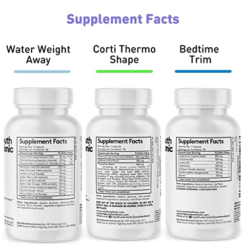 Youth & Tonic Shred Sculpt Lean 3 x Diet Pills w Water Weight Away & Cortithermo Shape Youth & TonicBuy Supplements Australia