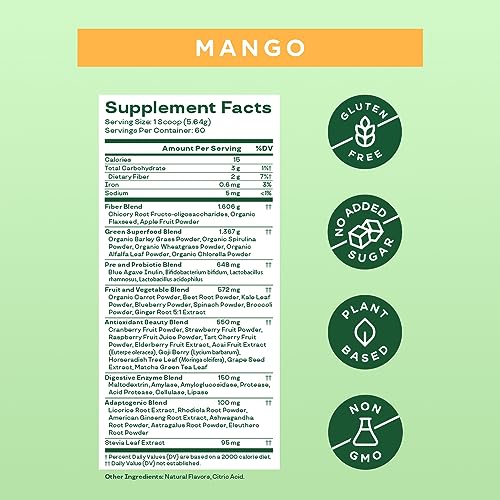 Bloom Nutrition Super Greens Powder Smoothie & Juice Mix - Probiotics Bloom NutritionBuy Supplements Australia