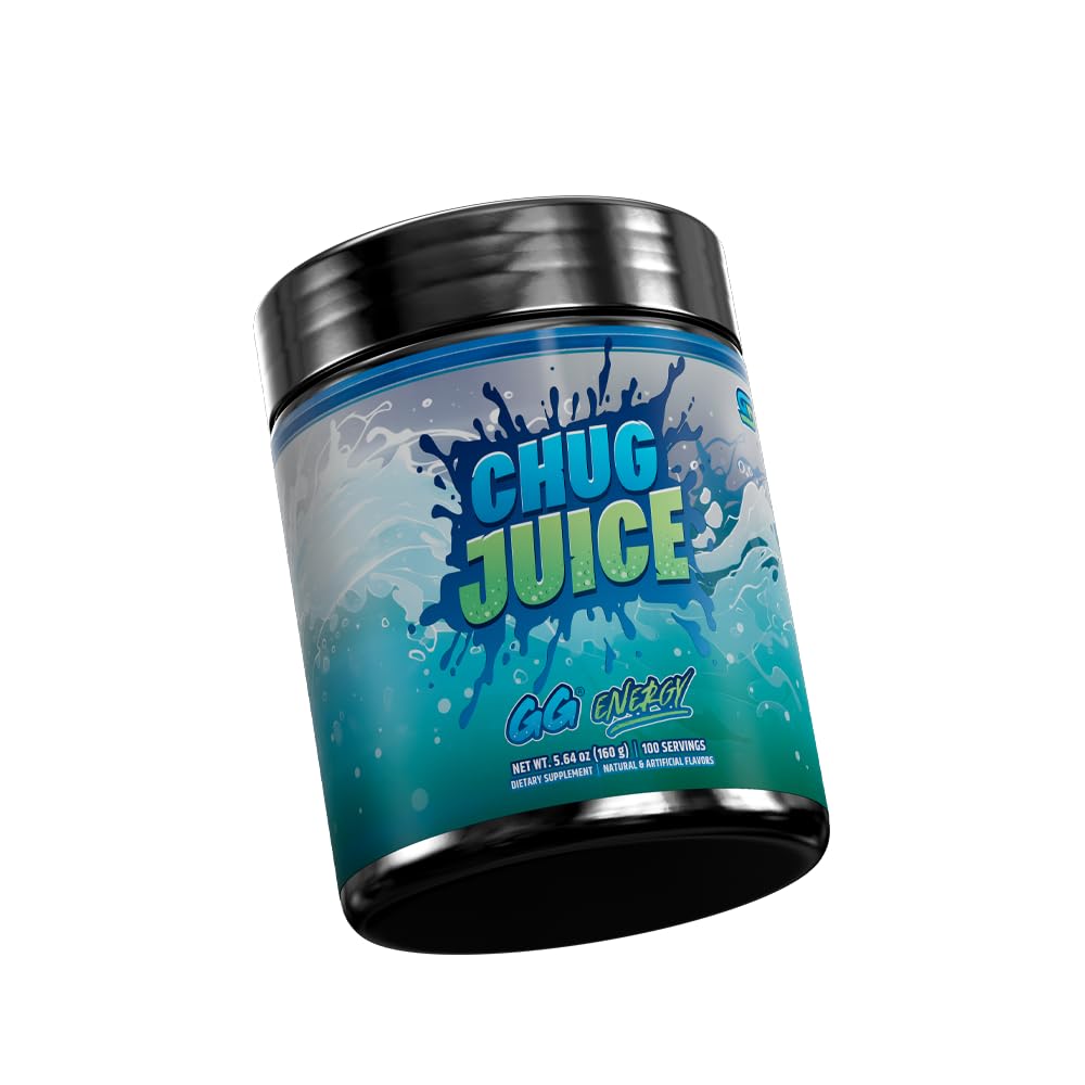 Gamer Supps GG Energy - Chug Juice by LazarBeam (100 Servings) - Keto Friendly Gaming Energy and Nootropic Blend, Sugar Free + Organic Caffeine + Vitamins + Immune Support, Powder Drink Gamer SuppsBuy Supplements Australia