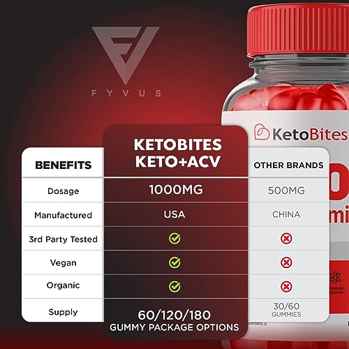 (3 Pack) Keto Bites ACV Gummies, KetoBites Keto ACV Gummies Advanced Weight Loss FyvusBuy Supplements Australia